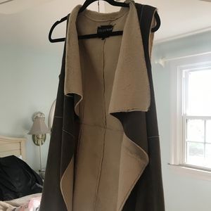 Suede & fur vest